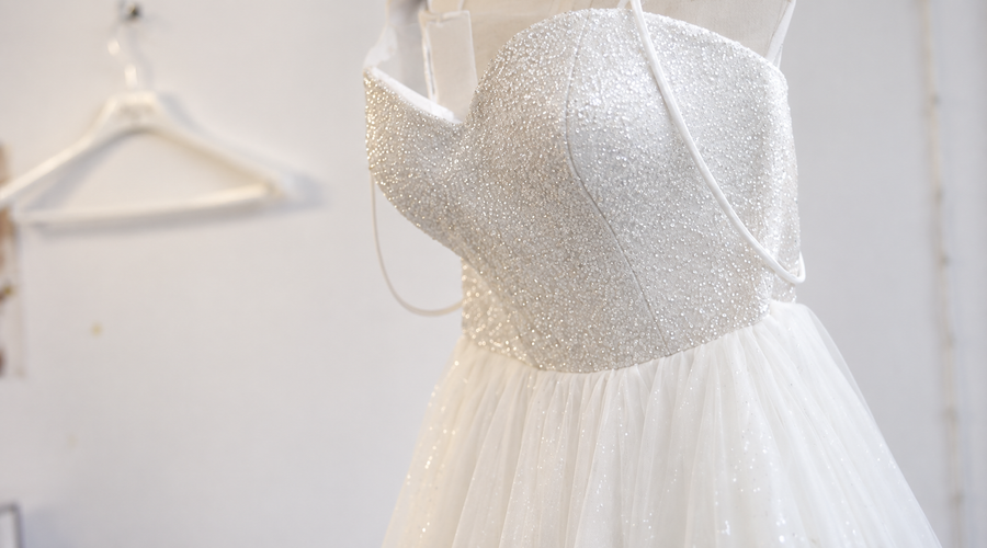 The finished Aeternum gown on a mannequin