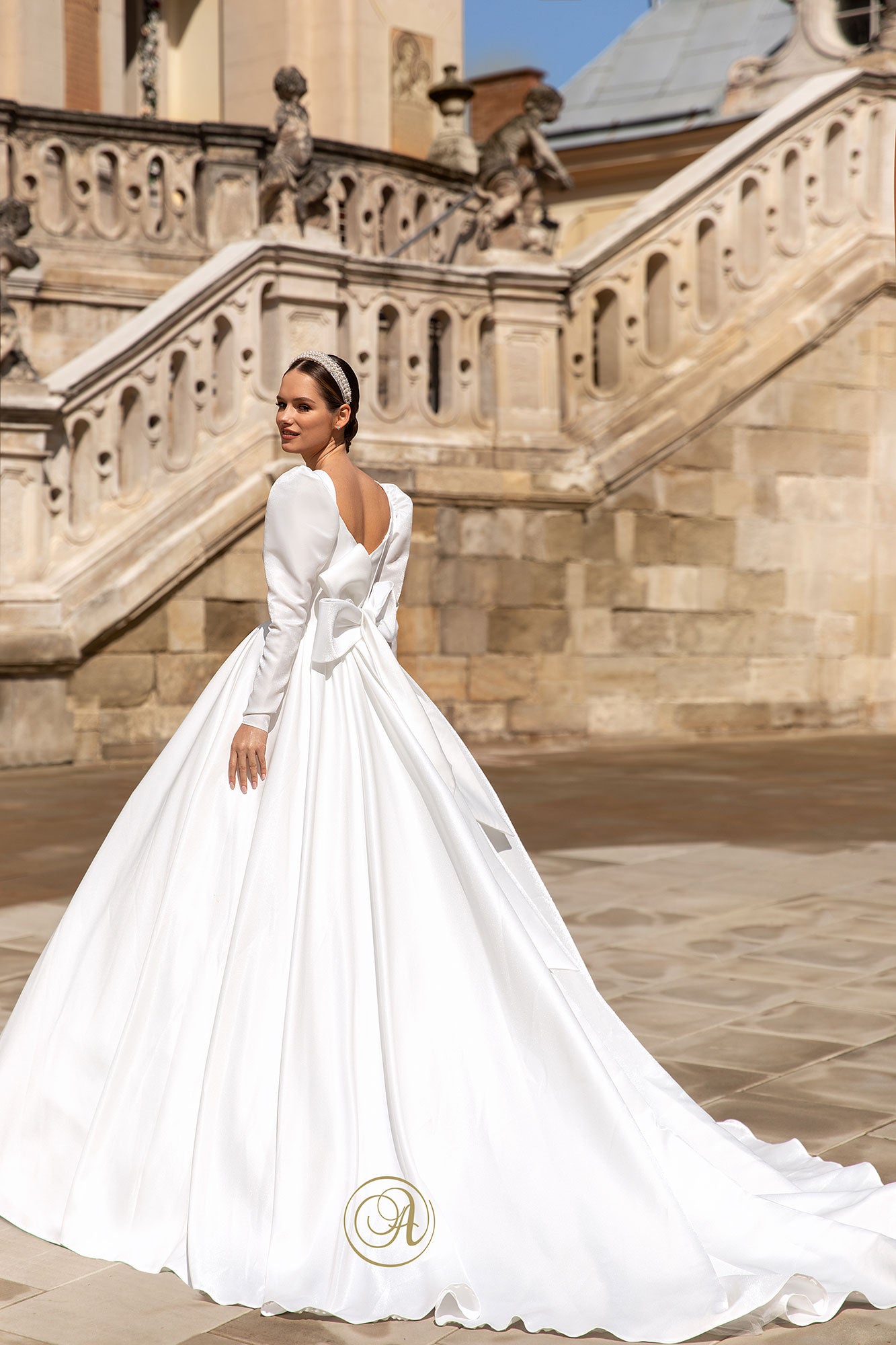 Off The Shoulder Long Sleeve Wedding Dress White Simple Bridal Dress